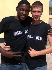 Dale right (UK International Volunteer) Nathan left (Zambian National Volunteer)